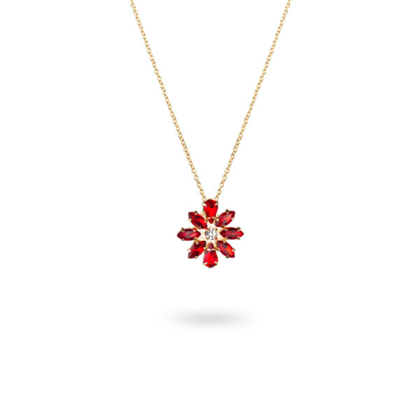 Collier margueritta rouge